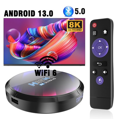 2025 New 64GB 4GB Android 13 TV BOX 8K HDR WIFI6 Quad core BT 5.0 Media Player