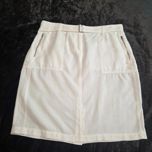 Size 14 Skirt TRENERY COUNTRY ROAD Utility Cargo Knee Length Linen Ramie Belt