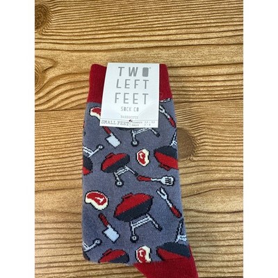 New Two Left Feet Socks Barbecute Small Feet Sock Gift BBQ Men 5-8 Women 5.5-9.5