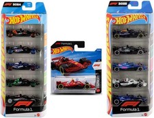Hot Wheels Formula 1 Bundle of F1 2024 2025 Teams 5 Packs and Scuderia Ferrari
