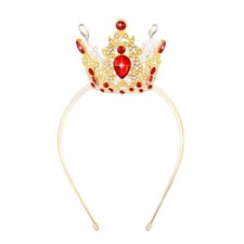 Crystal Tiara Headband, Crowns for Women, Princess Girls Tiaras, Royal Red