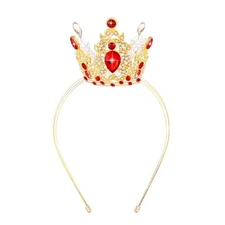  Crystal Tiara Headband, Crowns for Women, Princess Girls Tiaras, Royal Red