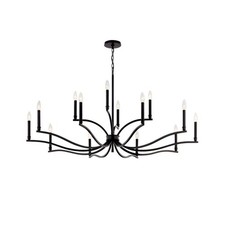 Kichler Malene Chandelier 14-Light Black 52.75" 52698BK Updated Traditional New