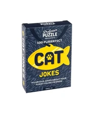 NEW in Box Professor Puzzle Presents 100 Purrrfect Cat Jokes Cards