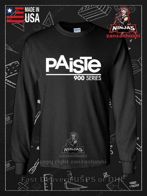 PAISTE CYMBAL Paiste 900 series Logo Men's Long Sleeve American Size T-Shirt