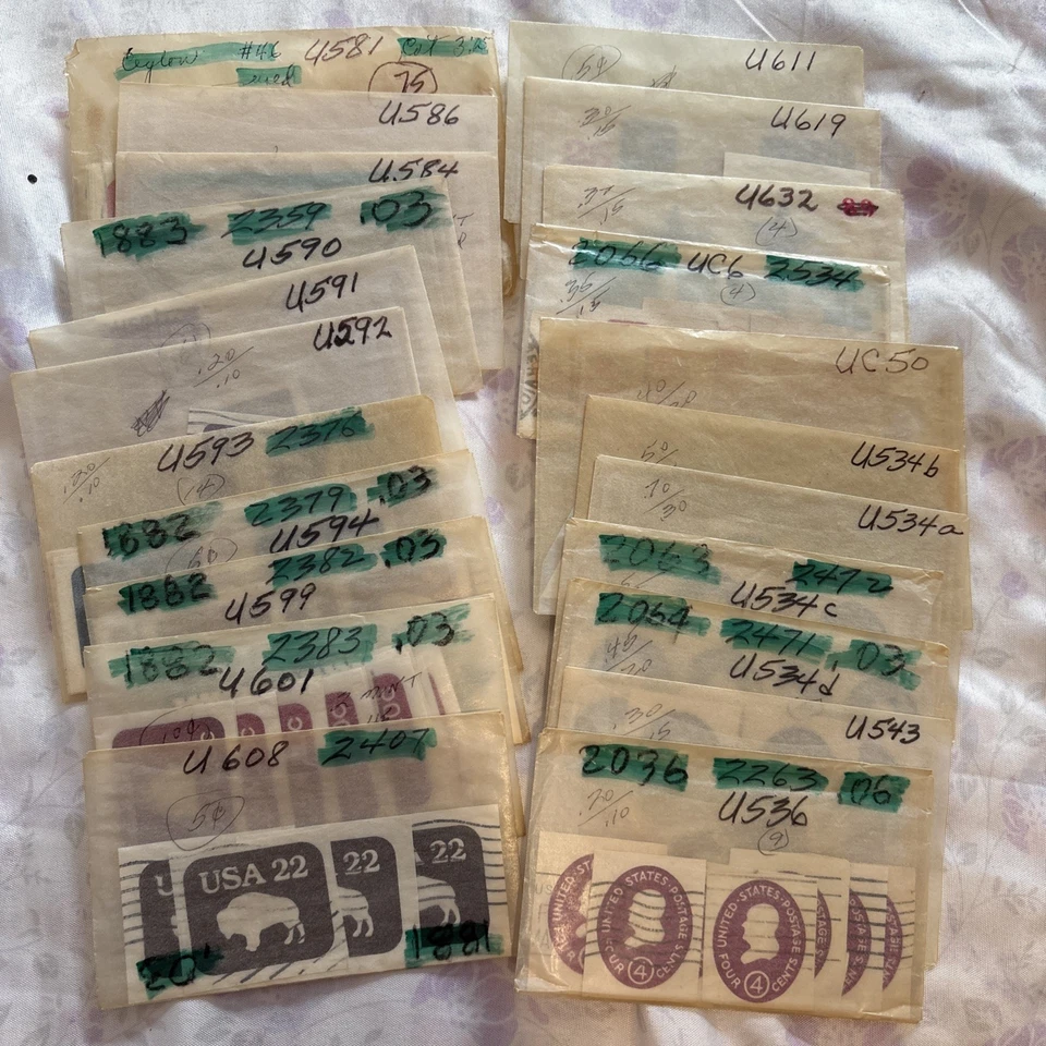 USPS Cut Corners (68 Envelopes) And Postal Cards, Used, Mint, Vintage, First DCs - Image 2 of 4