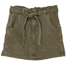 American Eagle Highest Rise Paperbag Waist Mini Skirt Green Size 6