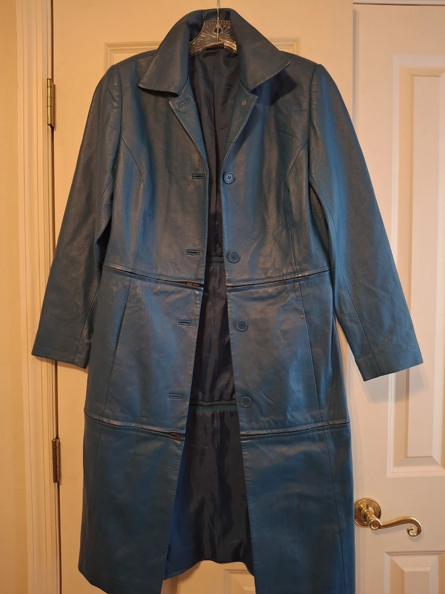 Newport News Leather Outer Shell Coats, Jackets & Vests Trench