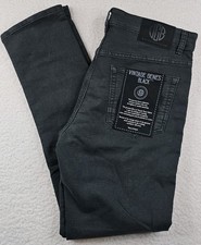 VGB Vintage Genes Black Slim Fit Gray French Terry Denim Jeans Mens 32x32