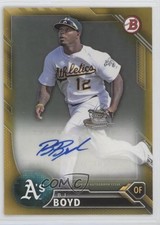 2016 Bowman Retail Prospect Auto Gold 40/50 BJ Boyd #PA-BB Auto 0g4