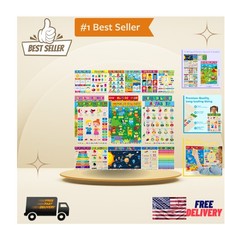 17 Vibrant Bilingual Spanish English Educational Posters for Kids - Classro...