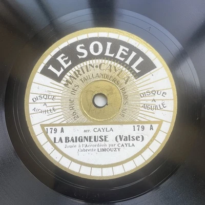 78 RPM - FRANCE Auvergne - Isidore Limouzy & Cayla, musette - LE SOLEIL 179 - Photo 1/4