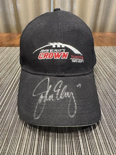 John Elway Autographed Signed Hat Elway Crown Toyota Cap Broncos