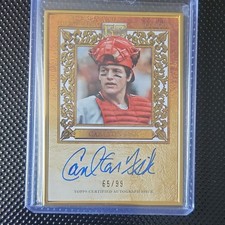⚾️ Topps 2025 Gilded Gold Framed Hall of Famers Carlton Fisk 65/99 Autograph ⚾️