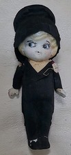 Antique Kewpie Doll Bisque Groom Wedding Cake Topper Crepe Paper 6"