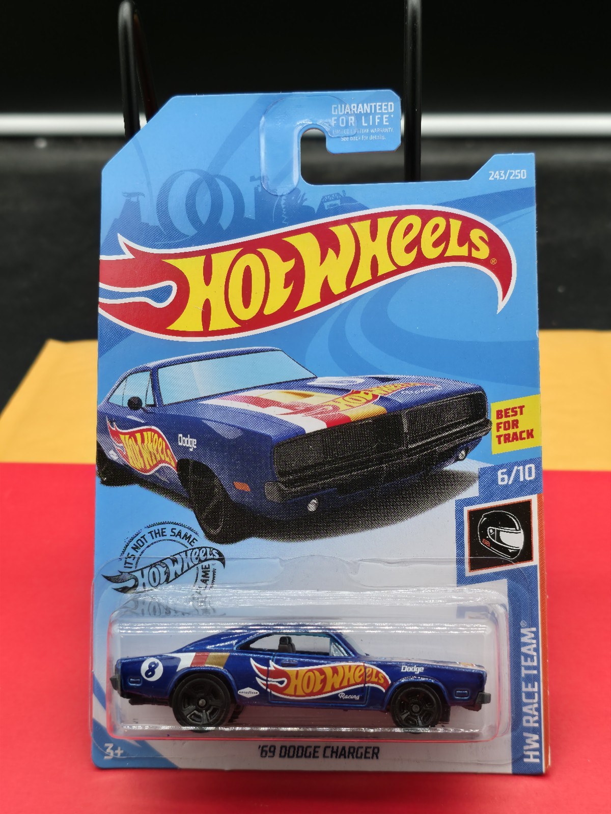 2019 HOT WHEELS 1:64 HW RACE TEAM 6/10 DARK BLUE '69 DODGE CHARGER  #243/250