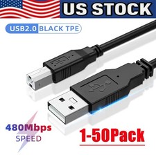 5FT USB 2.0 A TO B High Speed Printer Scanner Premium Cable Cord US Lot