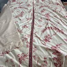 Beautiful Zoffany Mignonet & Scroll Floral Linen Custom Made Interlined Curtains