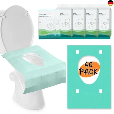 FUNRELAXER Einweg Toilettenauflagen, 40 Stück Die Hygienische Lösung für Unterwegs, To