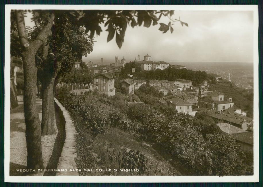 Bergamo città Colle San Vigilio Foto FG cartolina MZ5140