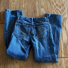 Wrangler 20X Bootcut Jeans Boys 16 Slim Medium Wash Vintage Blue Cowboy Western