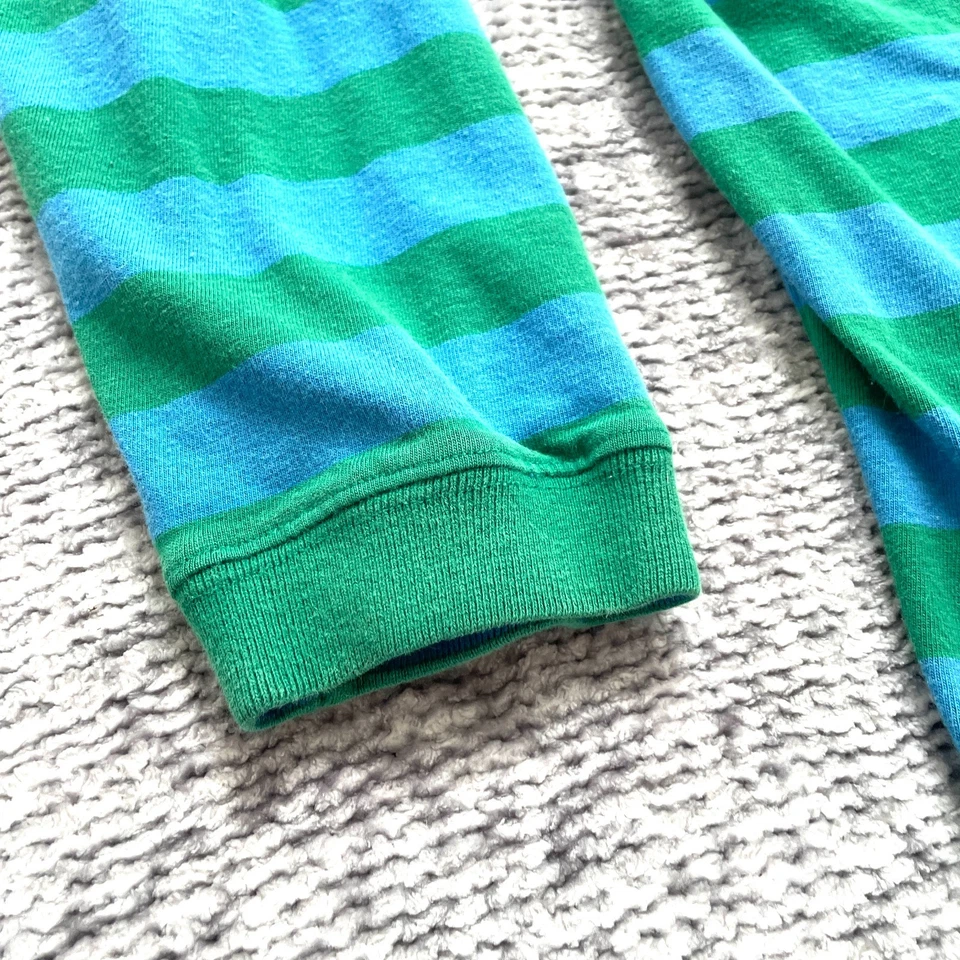 Camisa Vintage Gap Manga Larga Rayas Azul y Verde XL Hecha en EE. UU. Foto 3 de 4