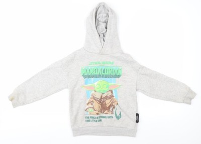 Grauer Pullover Hoodie Jungen UK-Größe 7-8 Jahre Star Wars
