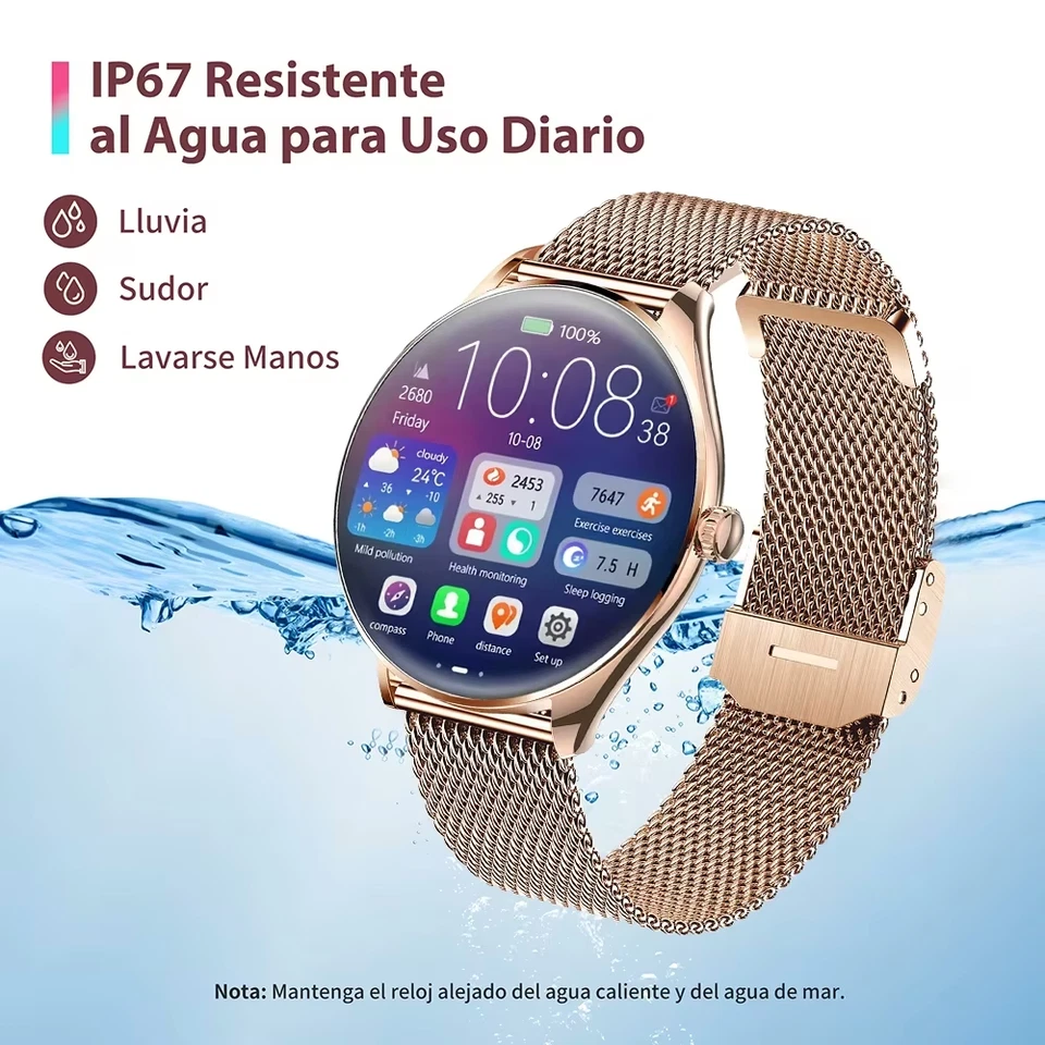 2025 Ultra Slim Smart Watch For Men Women, Waterproof Smartwatch iPhone Samsung - Image 2 of 4