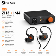 Fosi Audio ZH3 DAC Headphone Amp  IM4 HiFi IEM Earphones Bundle