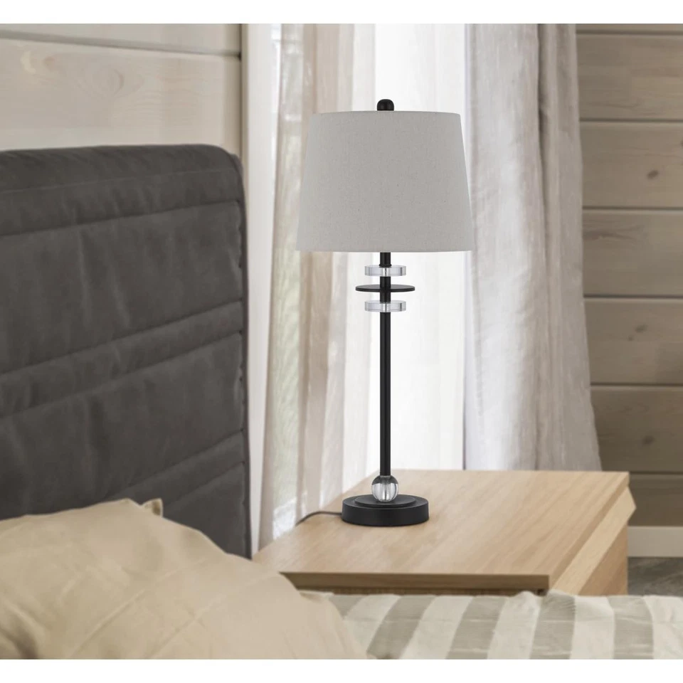 Lámpara de mesa CAL Lighting & Accessories BO-3093BF-2 Sitka negra Foto 4 de 4