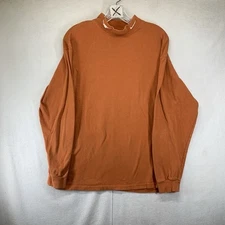 Vintage y2k Nike Texas Longhorns Mock Long Sleeve Shirt Small Burnt Orange Team