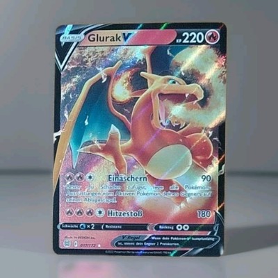 Glurak V Pokemon Karte Deutsch 018/159 Zenit der Könige
