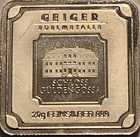 20 Gram Geiger Edelmetalle Silver Square Bar 999 Fine Germany (Loose)