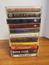11 Country Cassette Tapes Lot Johnny Cash Patsy Cline George Strait Elvis Jones