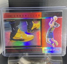2025 Panini Caitlin Clark Chronicled - Shoe Game Caitlin Clark #76 Holo Red