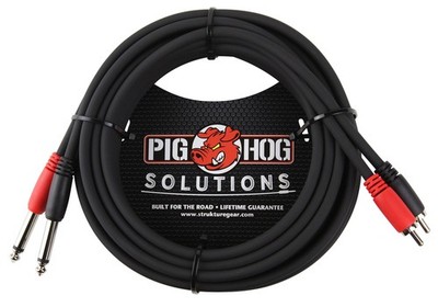 PD-R1415 Dual RCA (Male) to Dual 1/4'' Mono (Male) Cable, 15 Feet