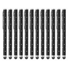 12 Pcs Bling Crystal Stylus Pens for Touch Screens, Black