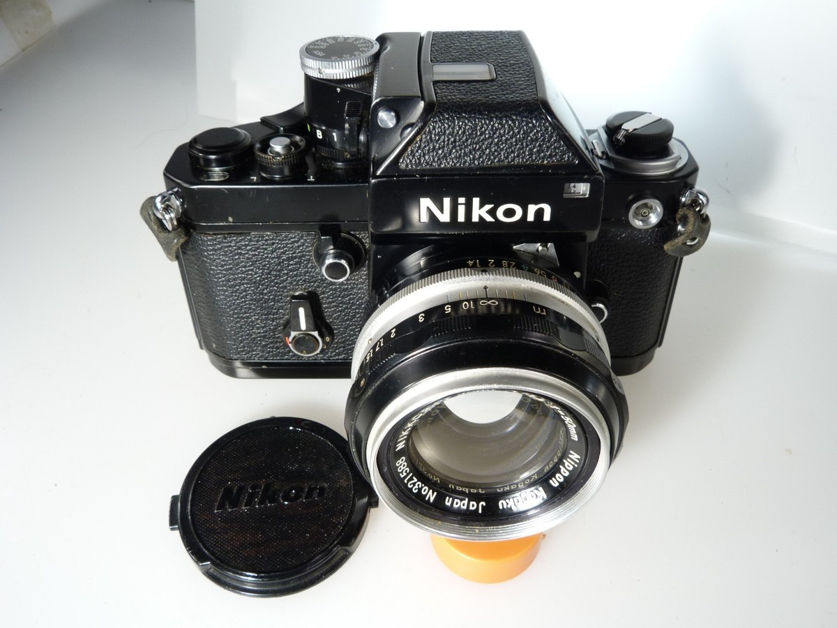 VINTAGE 1970 Nikon F2 Photomic Black SLR F. Camera.NIKKOR-S 50/1.4