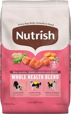 Nutrish Salmon Dry Dog Food, 26 Pound Bag