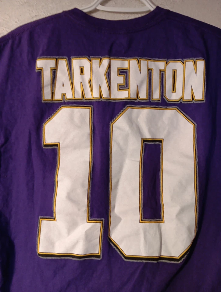 Camiseta Vikings Fran Tarkenton #10 Púrpura Para Hombres Grande Majestuosa Salón de la Fama  Foto 4 de 4