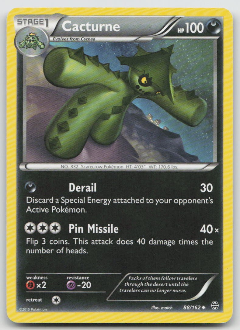 Cacturne 88/162 Uncommon BREAKthrough Pokemon MP