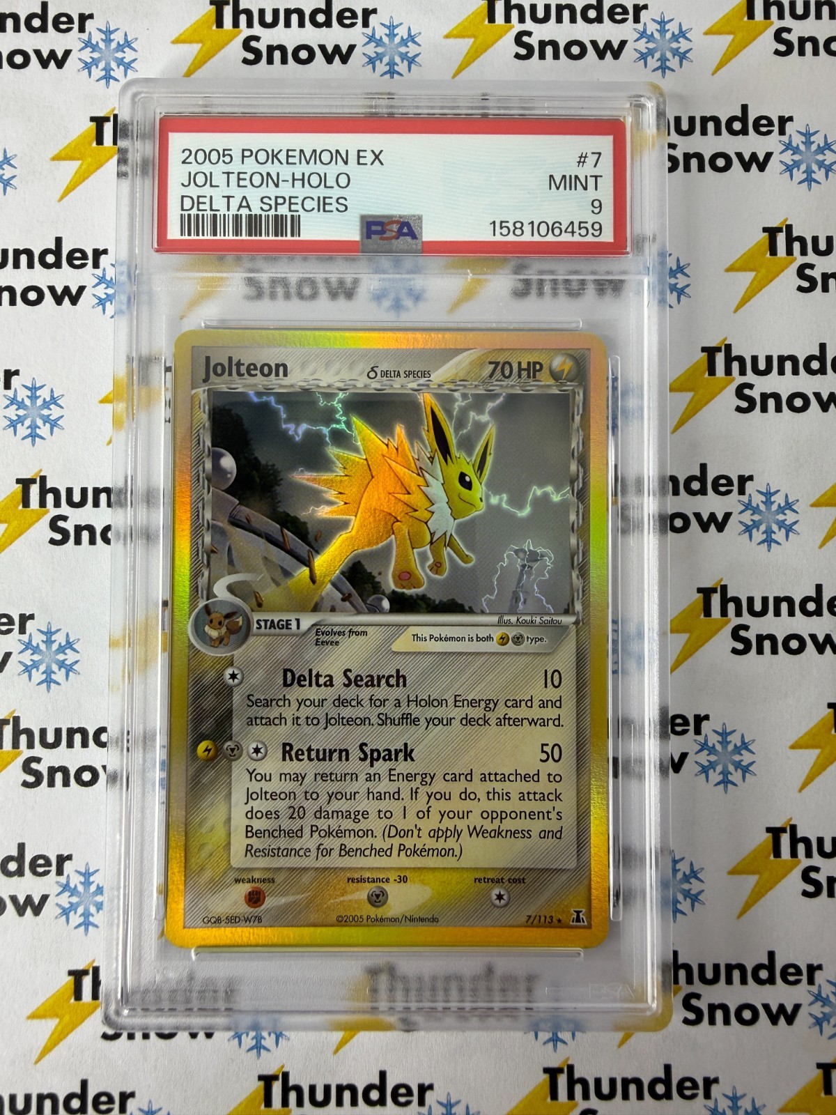 Jolteon Holo #7 EX Delta Species 2005 Pokemon PSA 9
