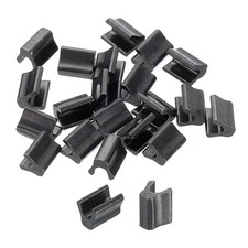 40Pcs Zipper Slider Retainers, 5 Top Stoppers Closed-end, Metallic Black