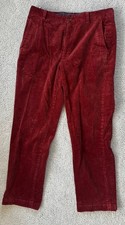 Brooks Brothers mens corduroy pants clark fit 33 X 30 Maroon