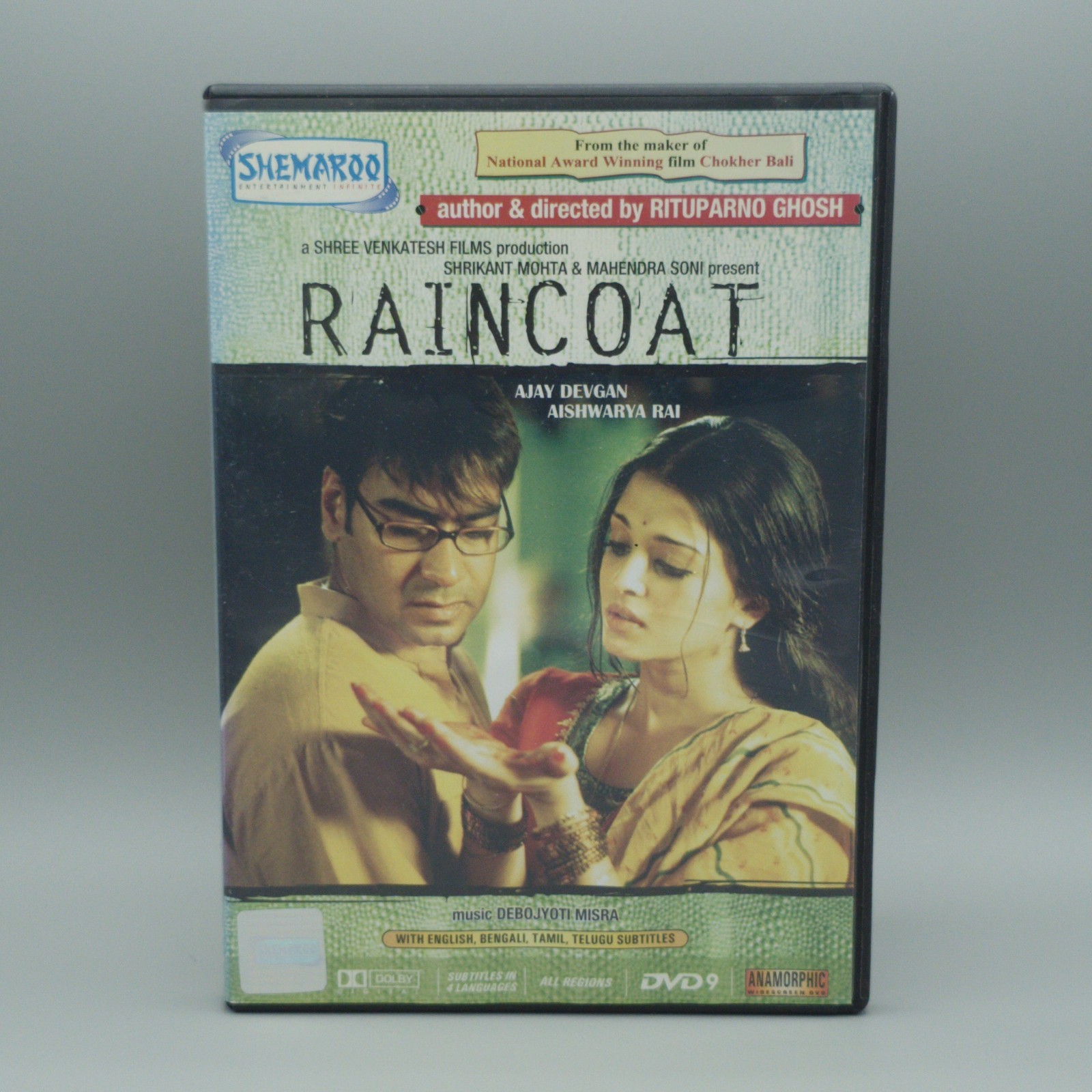 Raincoat DVD Ajay Devgn Aishwarya Rai Hindi Bollywood Movie Rituparno Ghosh-image