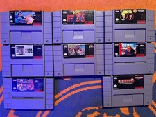 SNES Game Lot 8 Spider-Man X-men Beavis And Butthead Ken Griffey Tested
