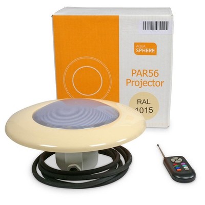 Pool Unterwasser Scheinwerfer LED RGB mitFernbedienung Frontring SAND PAR56