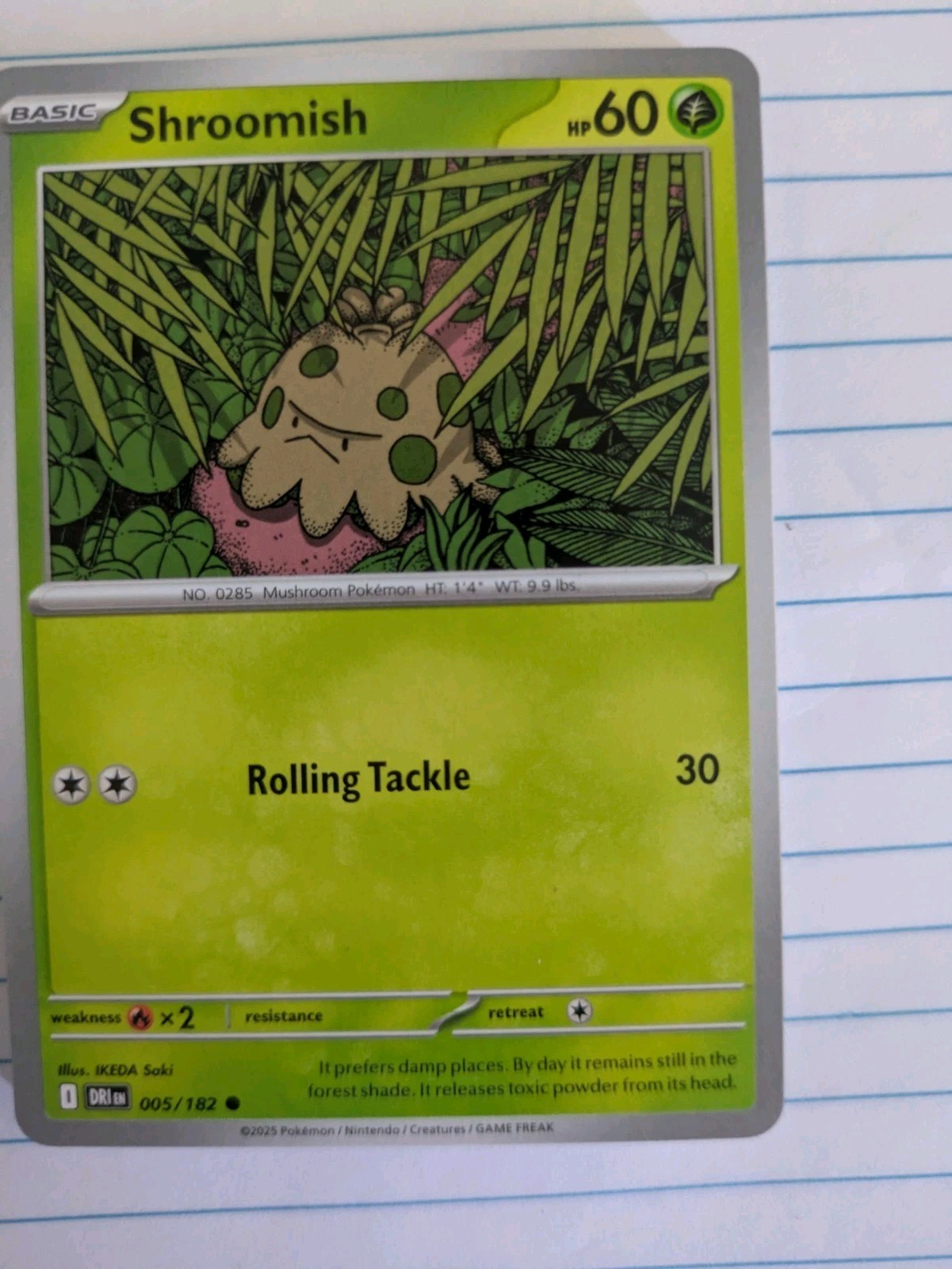 Shroomish Common SV10: Destined Rivals 005/182 NM