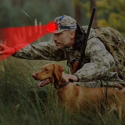 D5 670nM Red Headlamp Hunting Zoomable LED Light Water Resistant