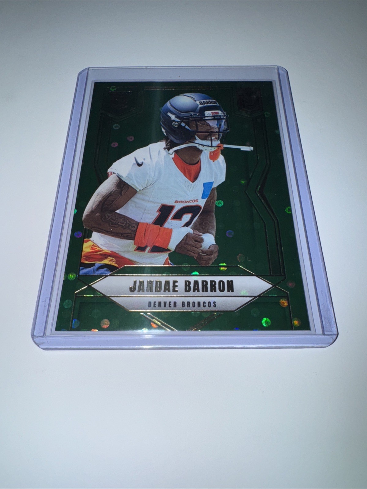 Jahdae Barron 2025 Donruss Elite Green Disco RC Rookie #168 Denver Broncos
